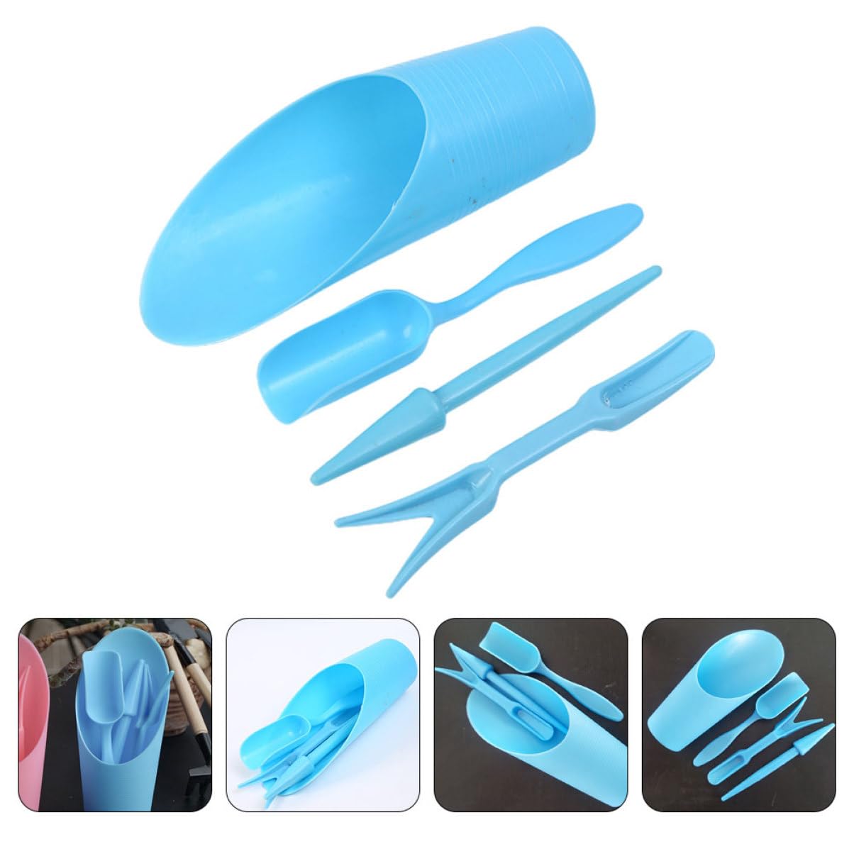 Gardening Tools Hoe - 4pcs/set, Plastic Durable Bucket shovel Potted