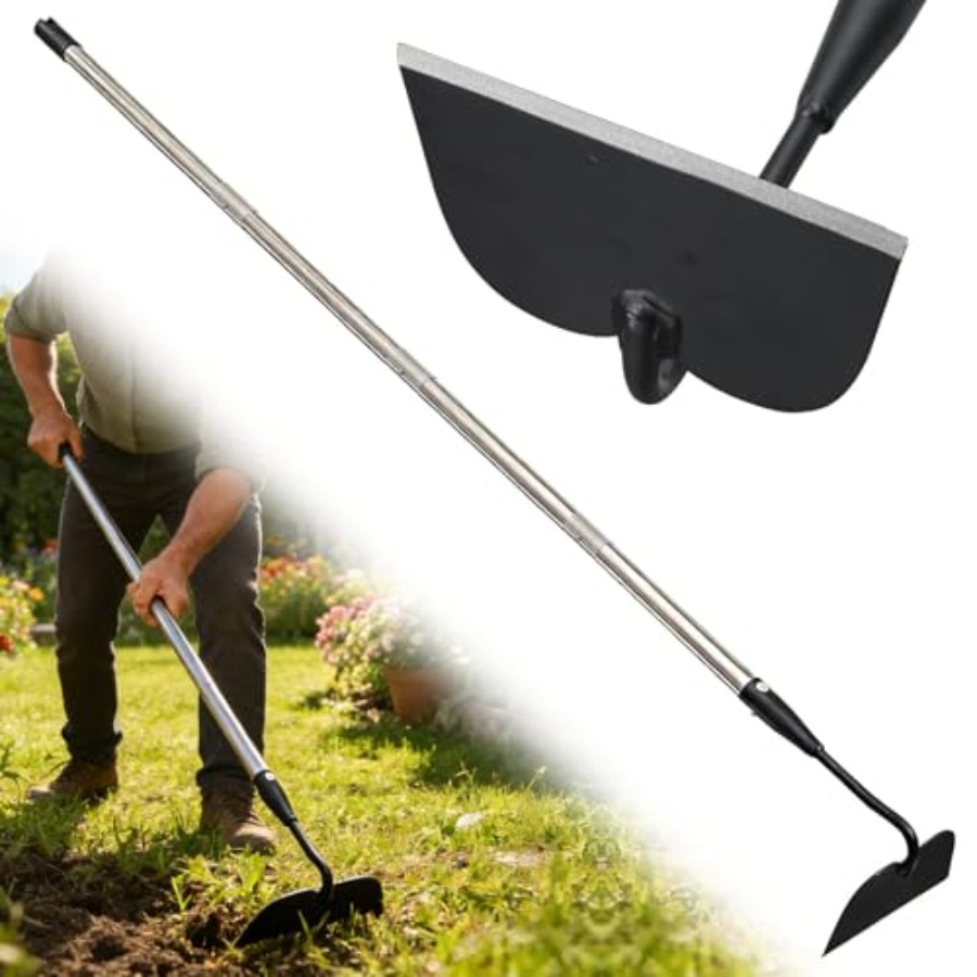 Gardening Tools Drawing - Garden Hoe for Weeding, Heavy Duty