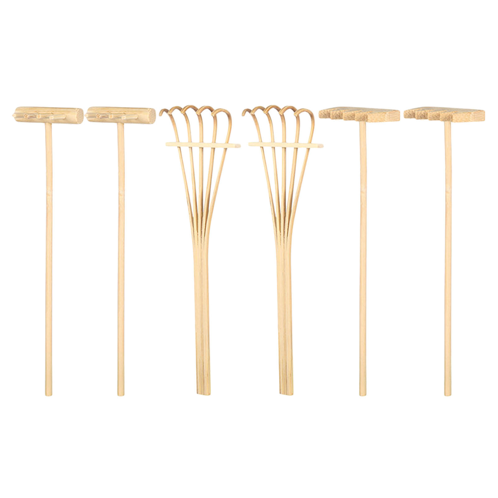 Gardening Tools And Accessories - 6Pcs Mini Sand Rake Bamboo Zen