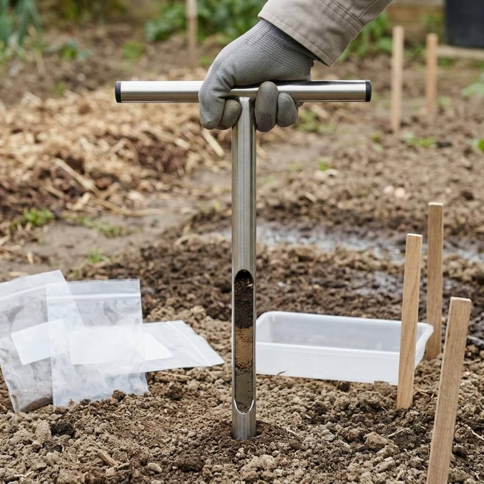 Gardening Tools And Uses - Stainless Steel Soil Sampler Easy to