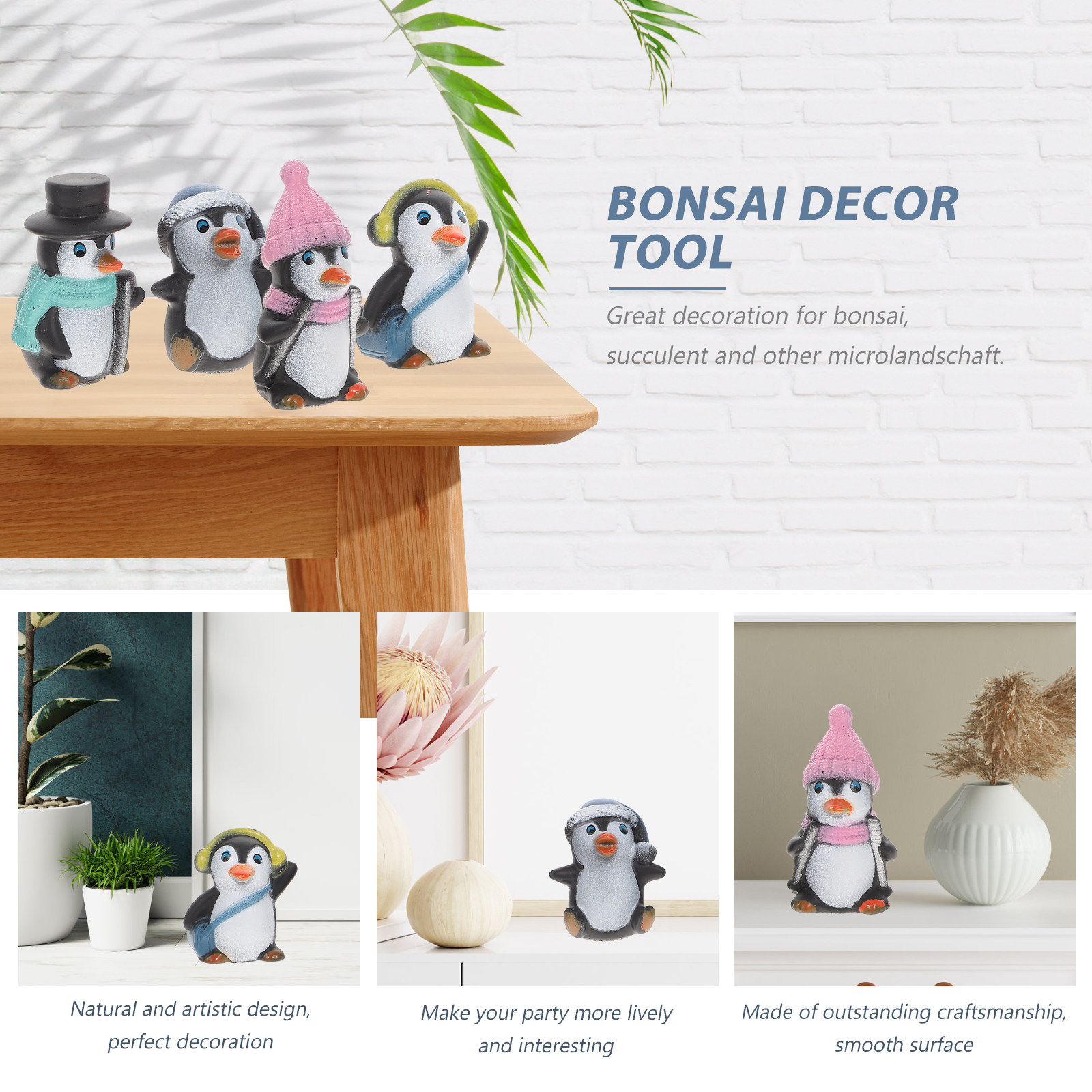12pcs Mini Penguin Landscape B - Gardening Tools Unique 评论和价格