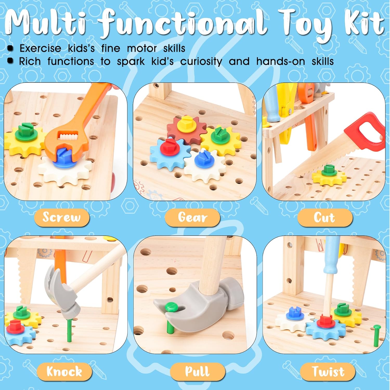 Wooden Tool Bench for Kids,Mon - Gardening Tools Girls 评论和价格