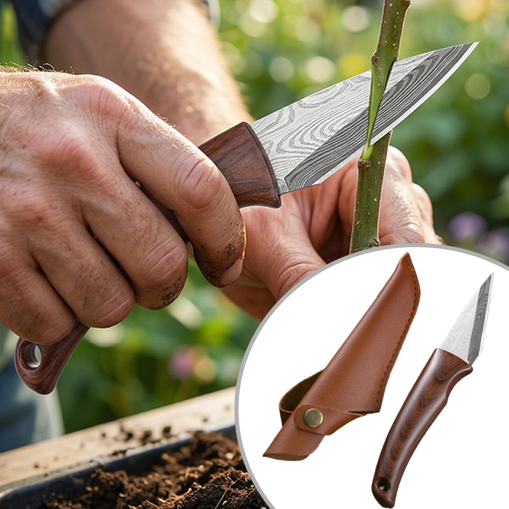 Wooden Handle Grafting Knife w - Harvest Knife Garden 评论和价格
