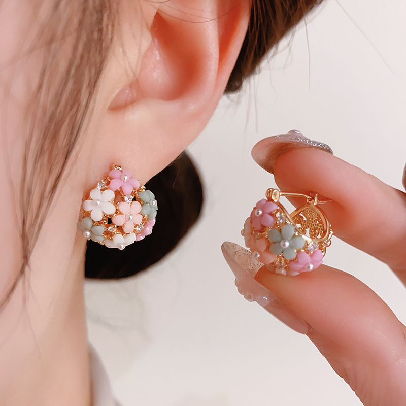 Fashionable Zircon Pearl Flowe - Gardening Tools Girls 评论和价格