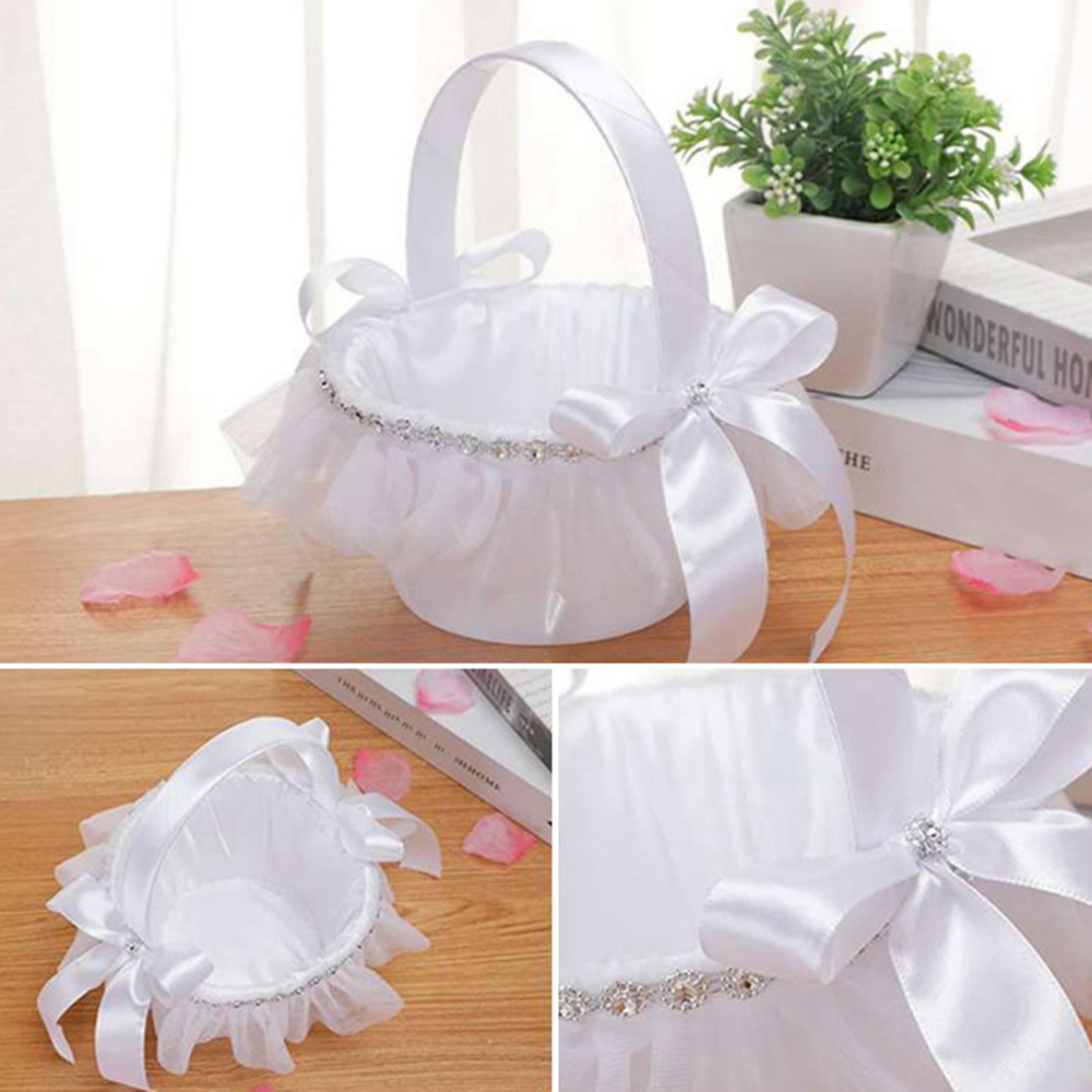Wedding Baskets White Flower G - Gardening Tools Girls 评论和价格