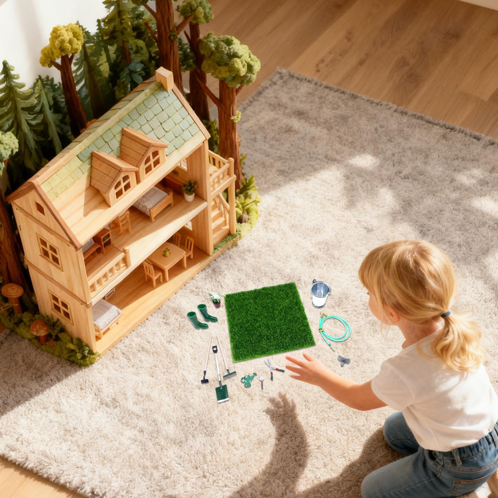 Miniature Gardening Decor Real - Gardening Tools Girls 评论和价格