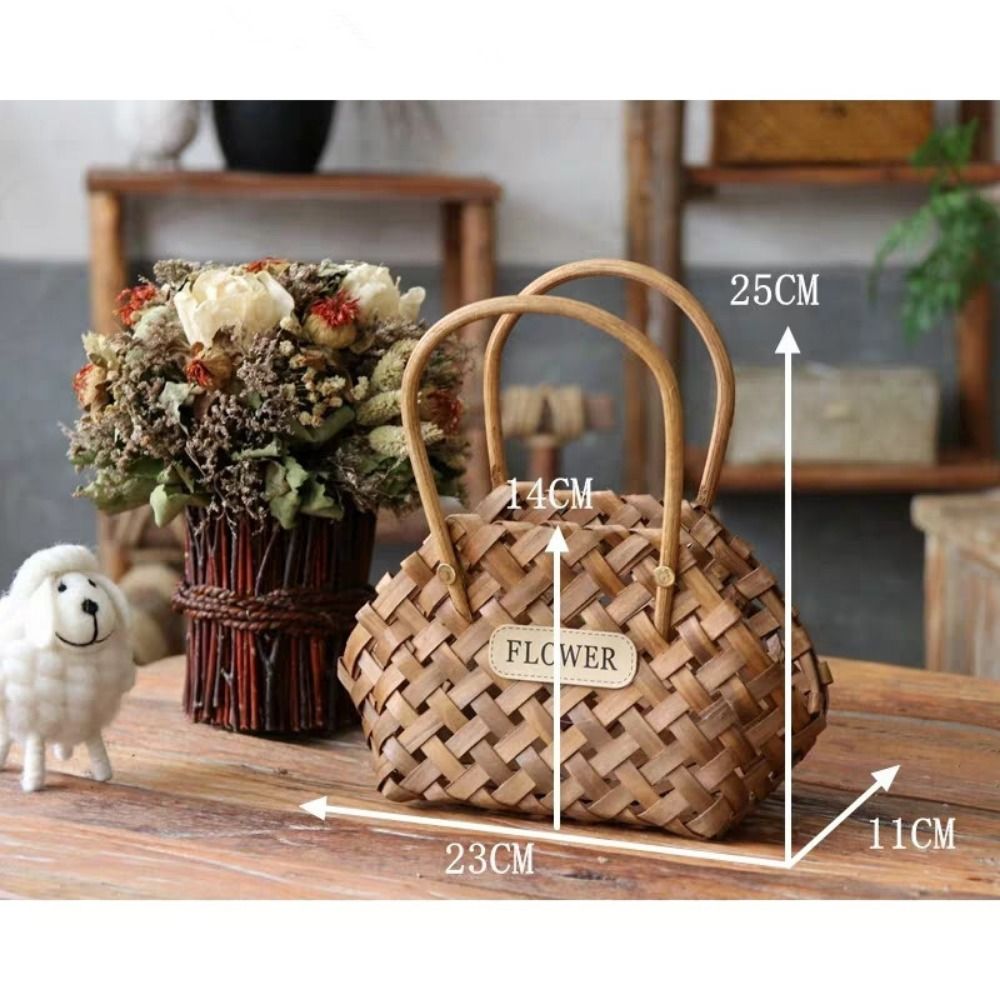 Willow Rattan Flower Girl Bask - Gardening Tools Girls 评论和价格