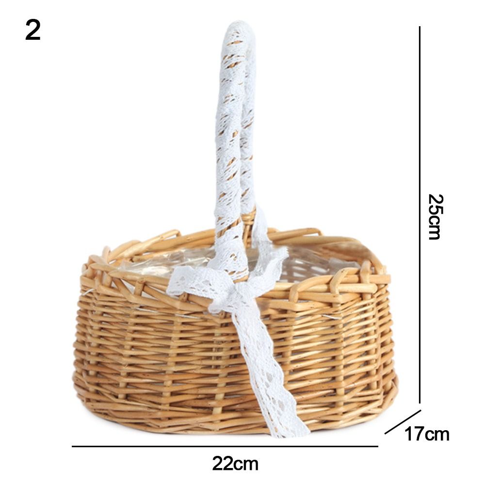 Willow Rattan Flower Girl Bask - Gardening Tools Girls 评论和价格
