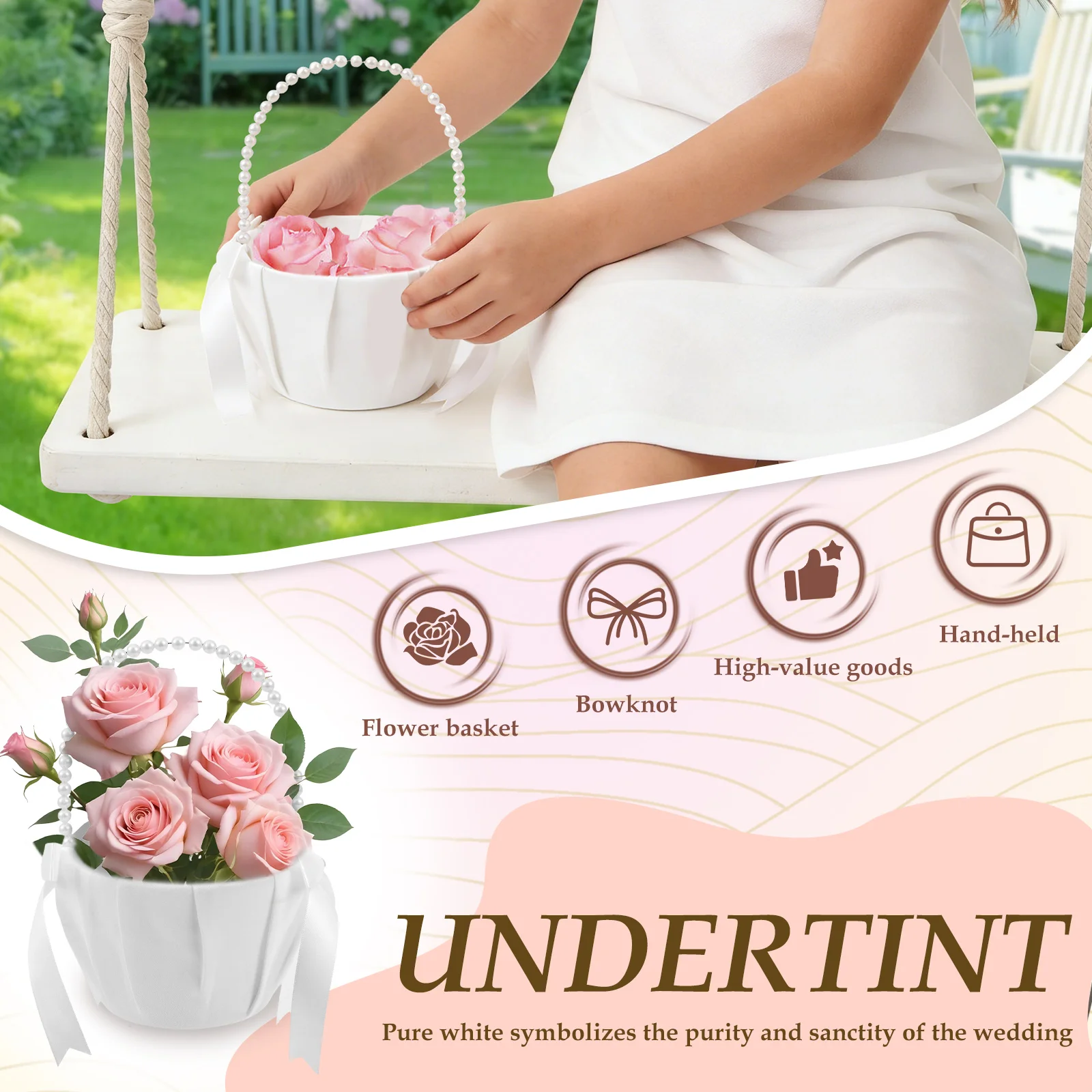 2Pcs Wedding Flower Girl Baske - Gardening Tools Girls 评论和价格