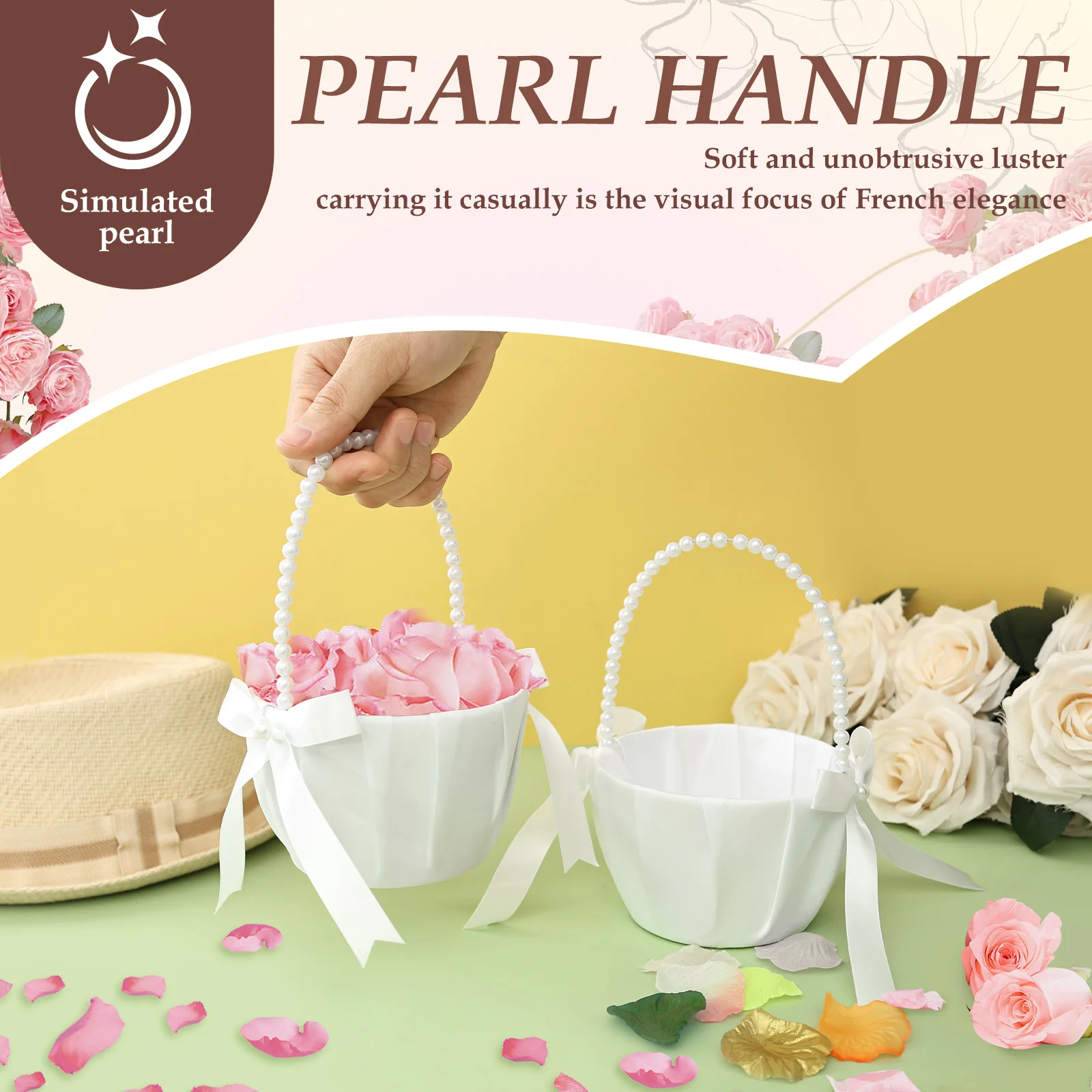 2Pcs Wedding Flower Girl Baske - Gardening Tools Girls 评论和价格