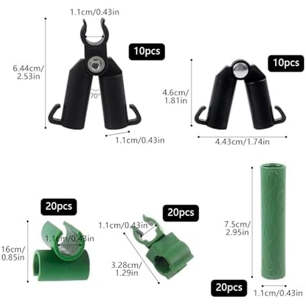 80pcs 11mm Garden Trellis Conn - Gardening Tools And Accessories 评论和价格